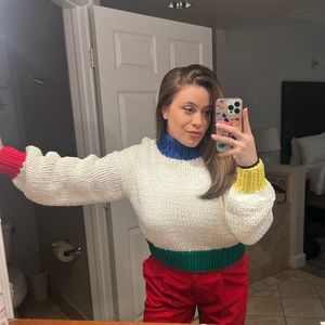 Yellow the label sweater